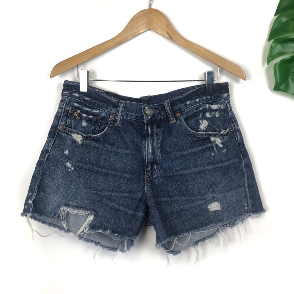 Polo RL Heavily Distressed Crosby Jeans Shorts